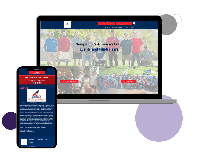 Website with Fundraising options